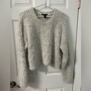 Forever 21 light grey Fuzzy Sweater